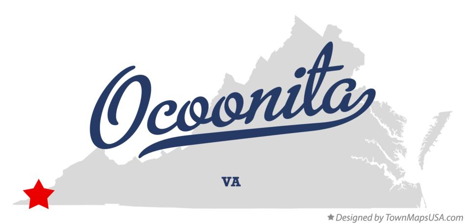 Map of Ocoonita Virginia VA