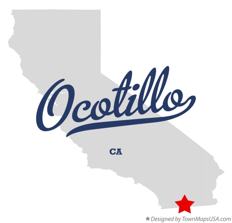 Map of Ocotillo California CA