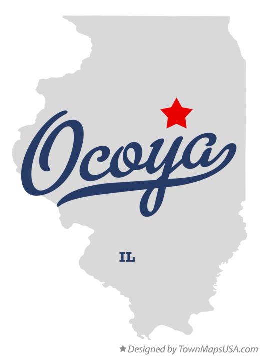 Map of Ocoya Illinois IL