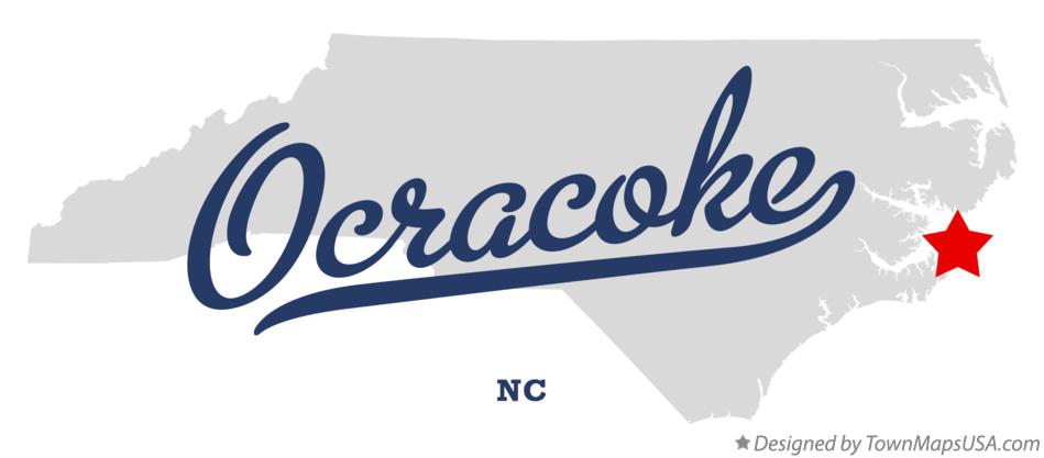 Map of Ocracoke North Carolina NC