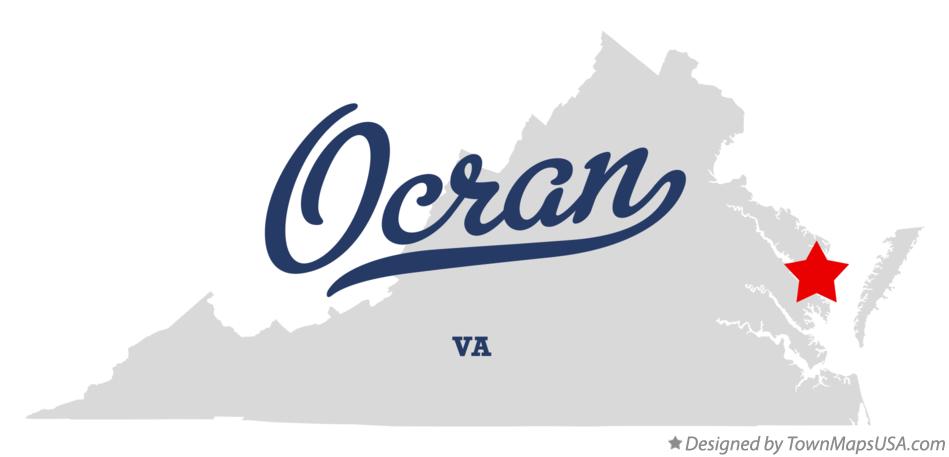 Map of Ocran Virginia VA