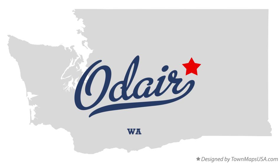 Map of Odair Washington WA