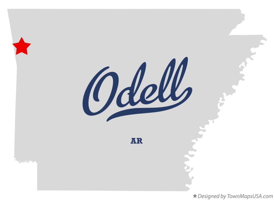 Map of Odell Arkansas AR