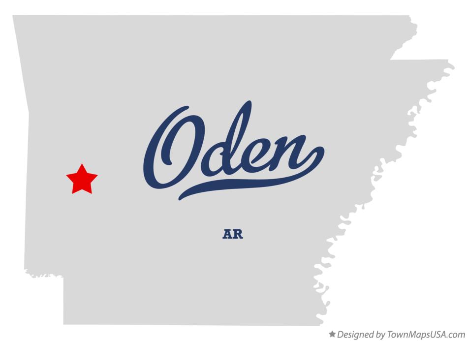 Map of Oden Arkansas AR