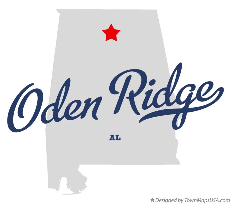 Map of Oden Ridge Alabama AL