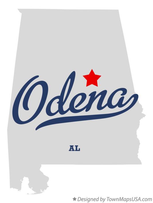 Map of Odena Alabama AL