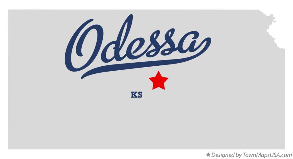 Map of Odessa Kansas KS