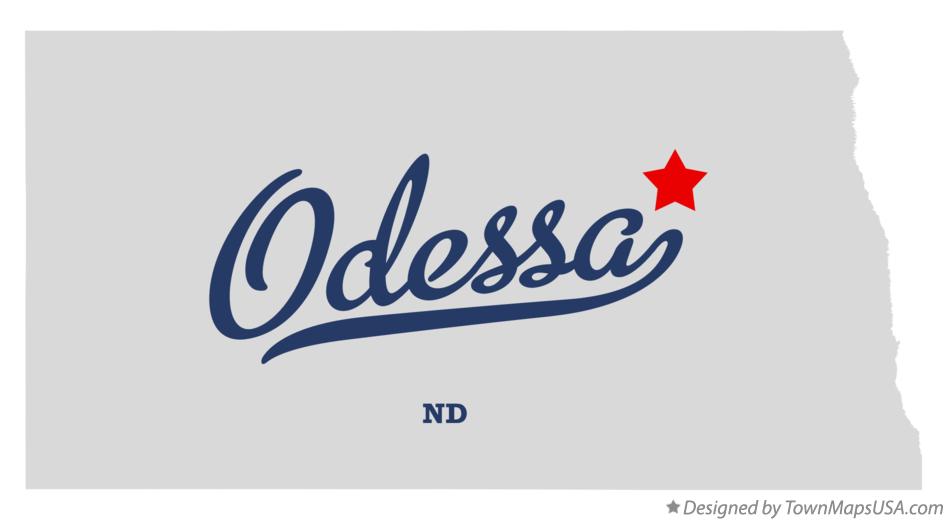 Map of Odessa North Dakota ND