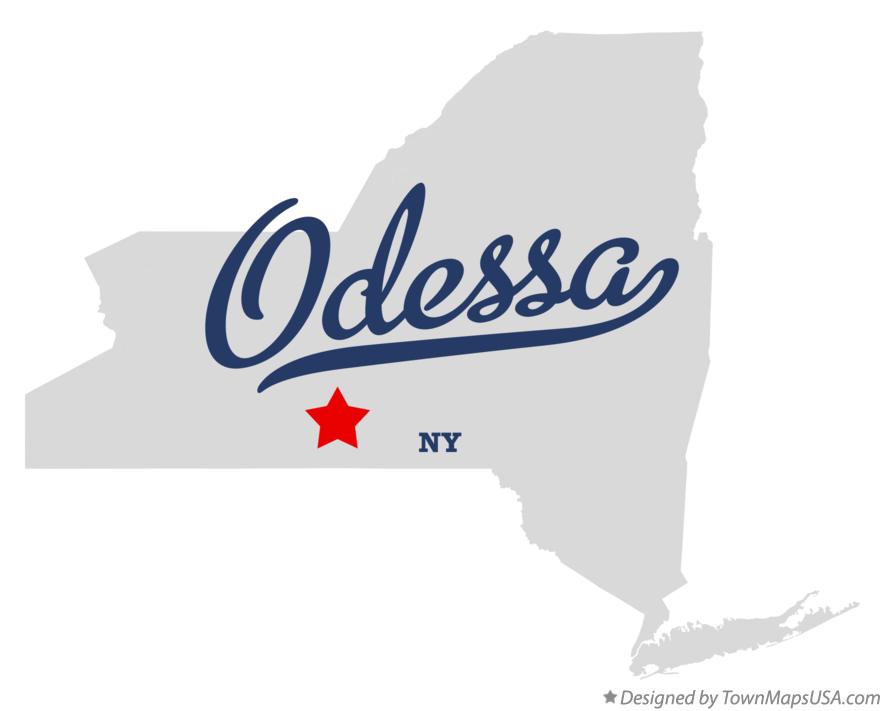 Map of Odessa New York NY