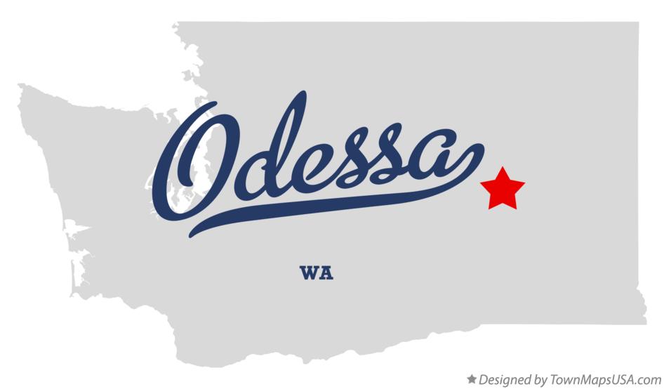 Map of Odessa Washington WA