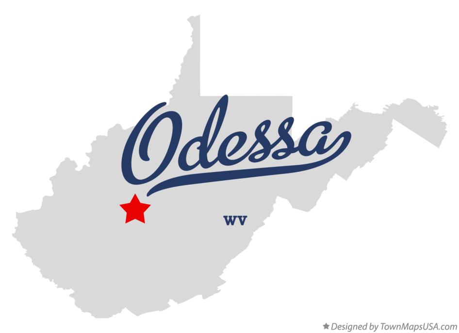 Map of Odessa West Virginia WV