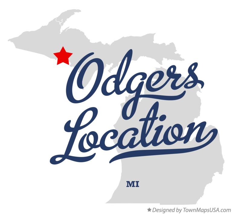 Map of Odgers Location Michigan MI