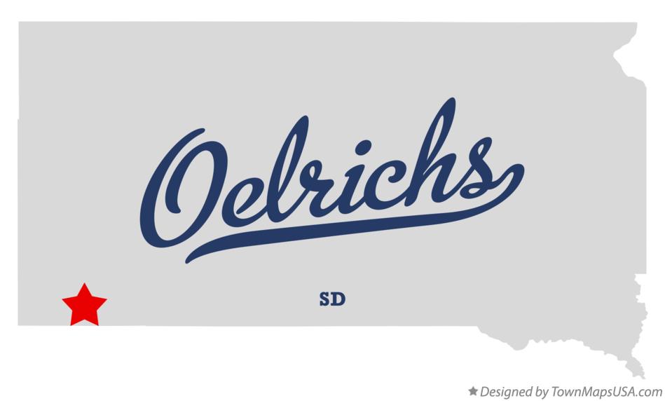 Map of Oelrichs South Dakota SD