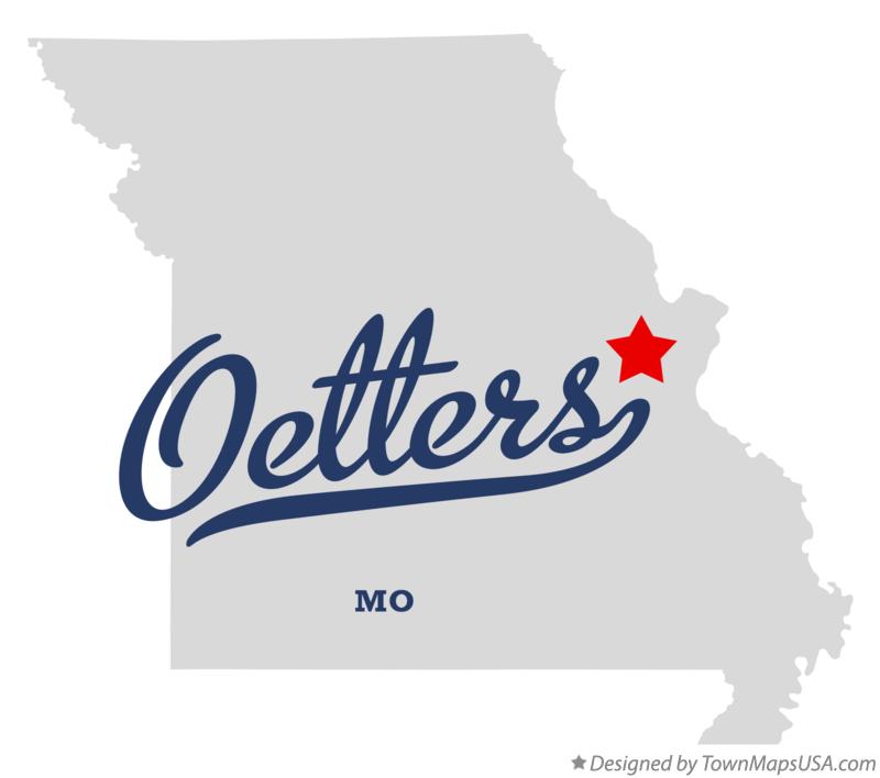 Map of Oetters Missouri MO