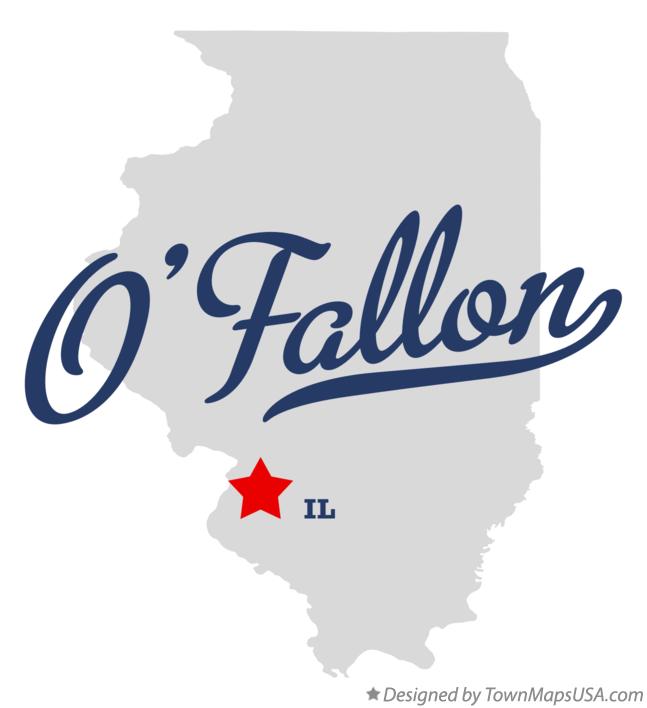 Map of O'Fallon Illinois IL