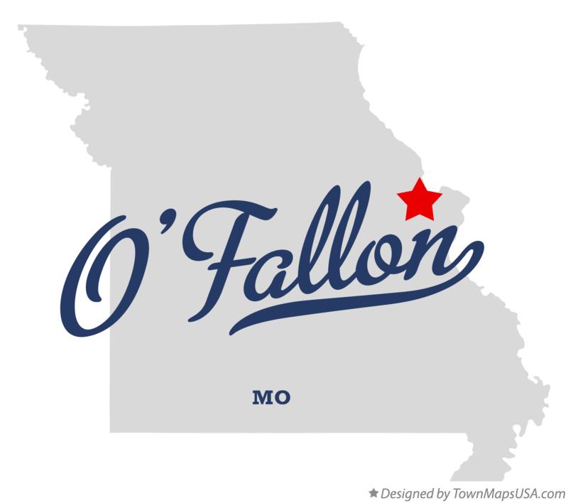 Map of O'Fallon Missouri MO