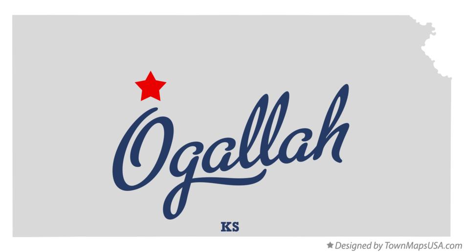Map of Ogallah Kansas KS