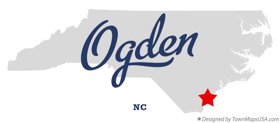 Map of Ogden North Carolina NC