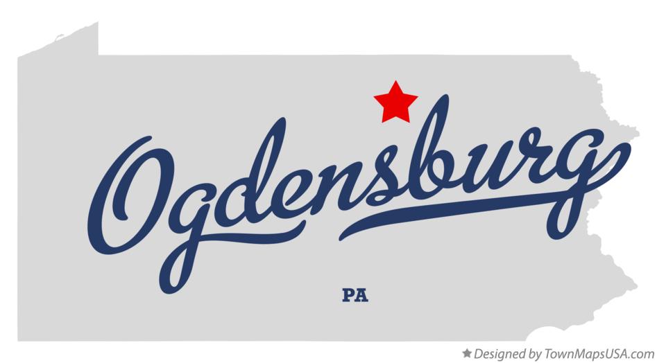 Map of Ogdensburg Pennsylvania PA