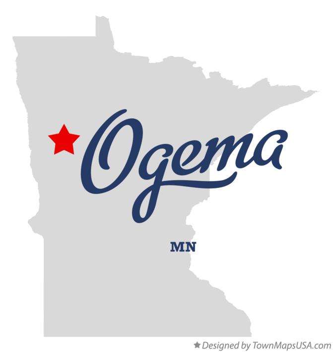 Map of Ogema Minnesota MN