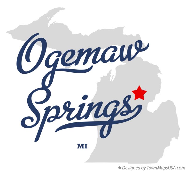 Map of Ogemaw Springs Michigan MI