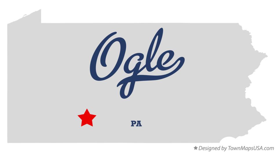 Map of Ogle Pennsylvania PA