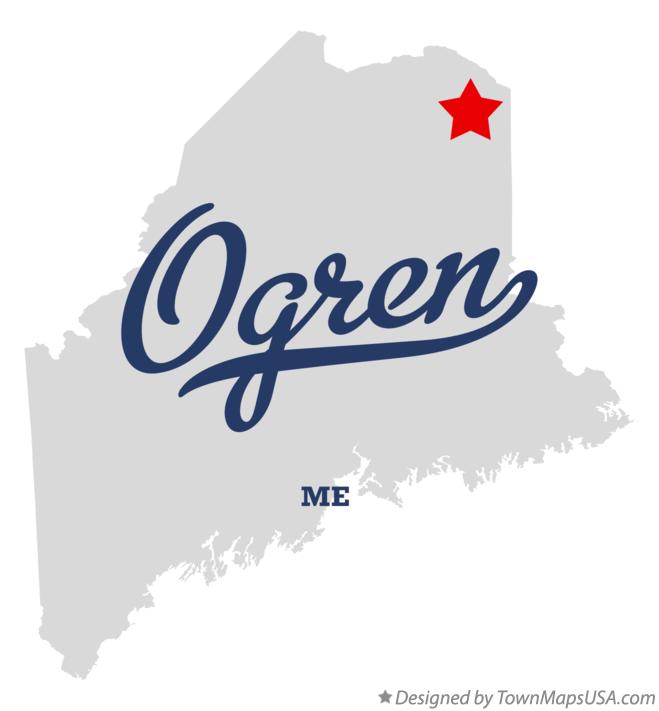 Map of Ogren Maine ME