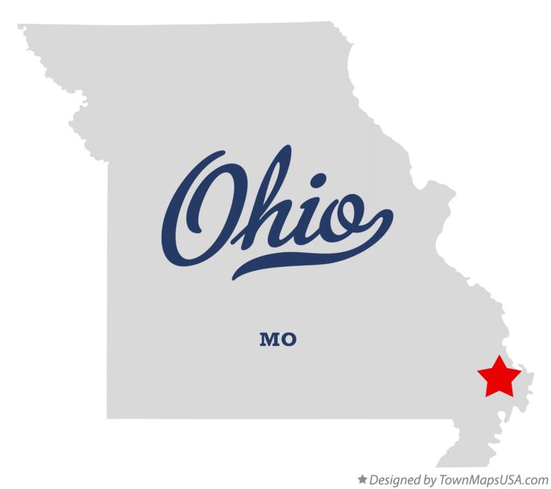 Map of Ohio Missouri MO