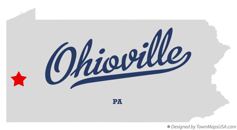 Map of Ohioville Pennsylvania PA
