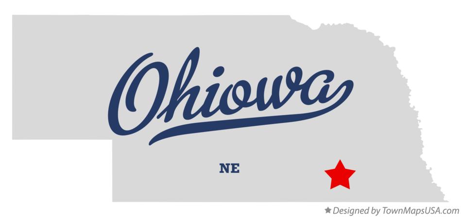 Map of Ohiowa Nebraska NE