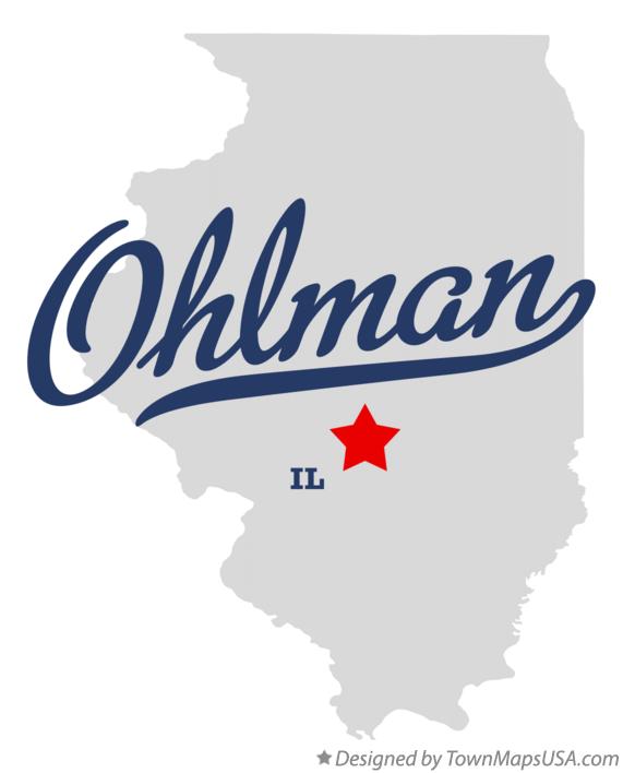 Map of Ohlman Illinois IL