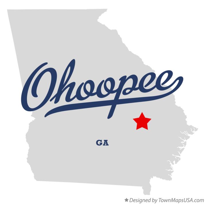 Map of Ohoopee Georgia GA