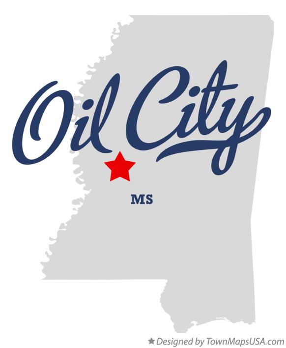 Map of Oil City Mississippi MS
