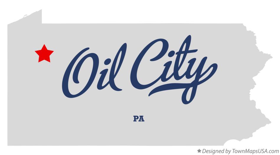 Map of Oil City Pennsylvania PA