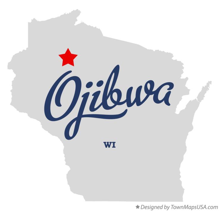 Map of Ojibwa Wisconsin WI