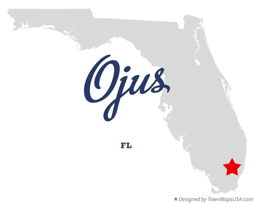 Map of Ojus Florida FL