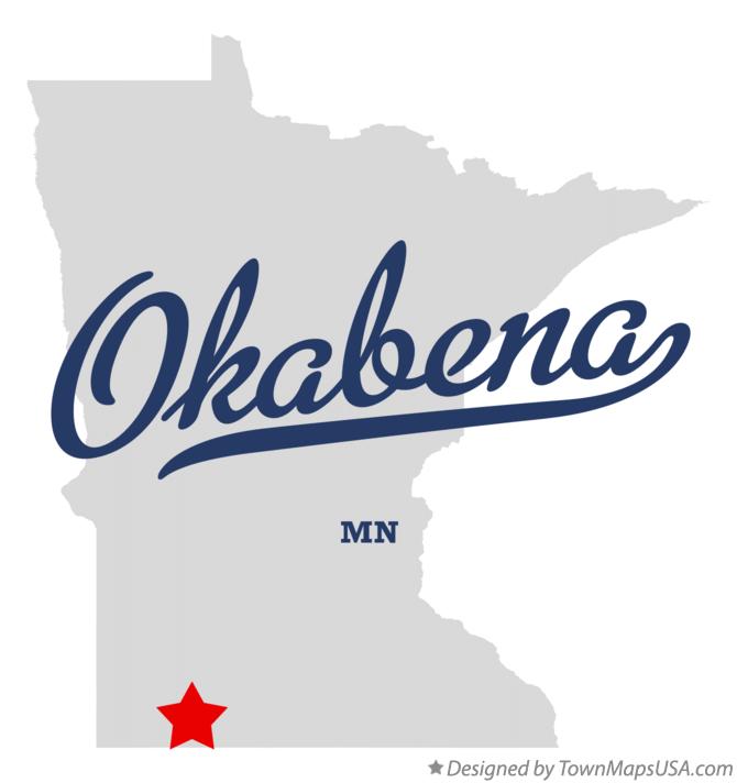 Map of Okabena Minnesota MN