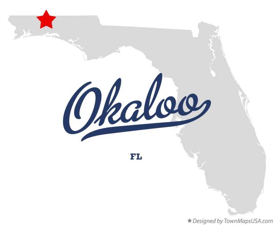 Map of Okaloo Florida FL