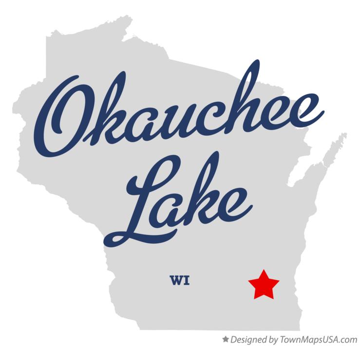 Map of Okauchee Lake Wisconsin WI