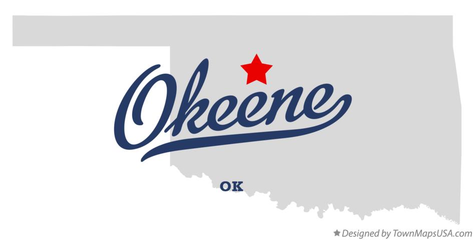 Map of Okeene Oklahoma OK