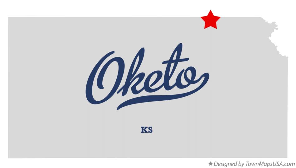 Map of Oketo Kansas KS