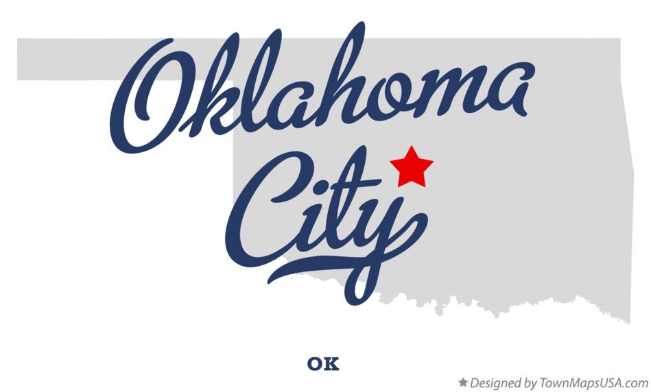 Map of Oklahoma City Oklahoma OK