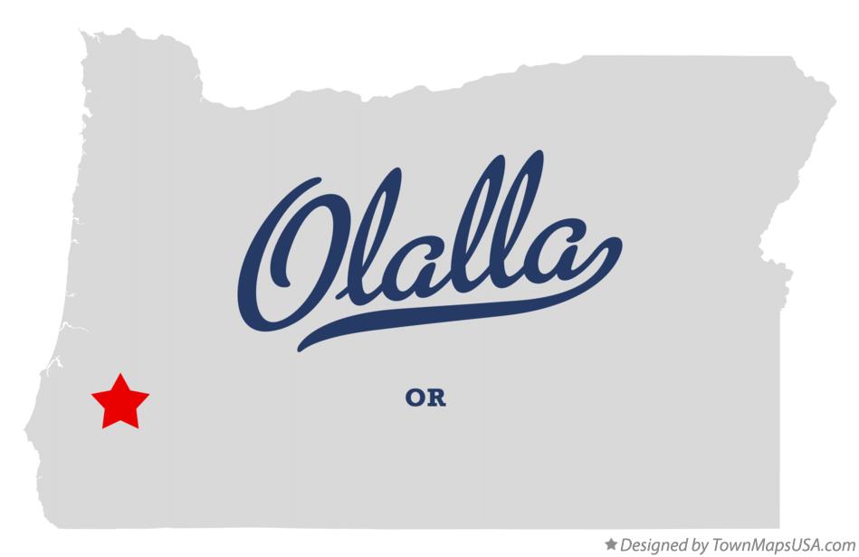 Map of Olalla Oregon OR
