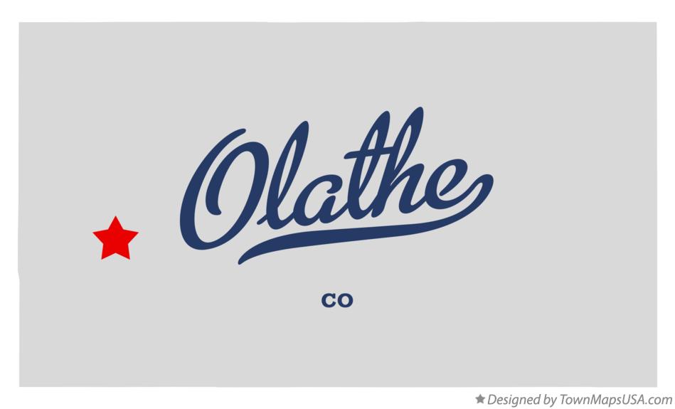 Map of Olathe Colorado CO
