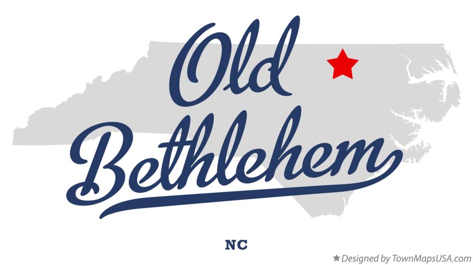 Map of Old Bethlehem North Carolina NC