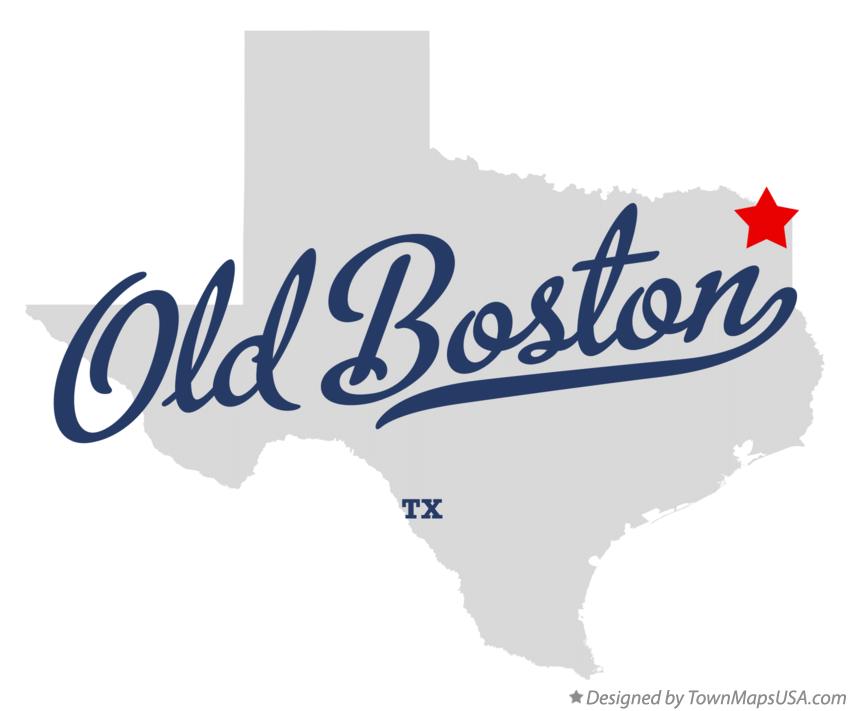 Map of Old Boston Texas TX
