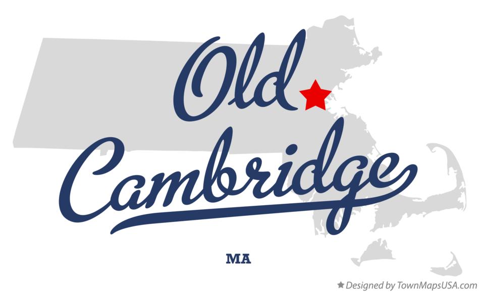 Map of Old Cambridge Massachusetts MA