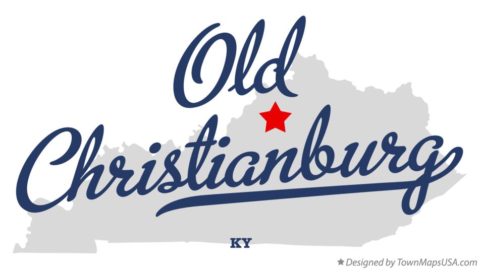 Map of Old Christianburg Kentucky KY