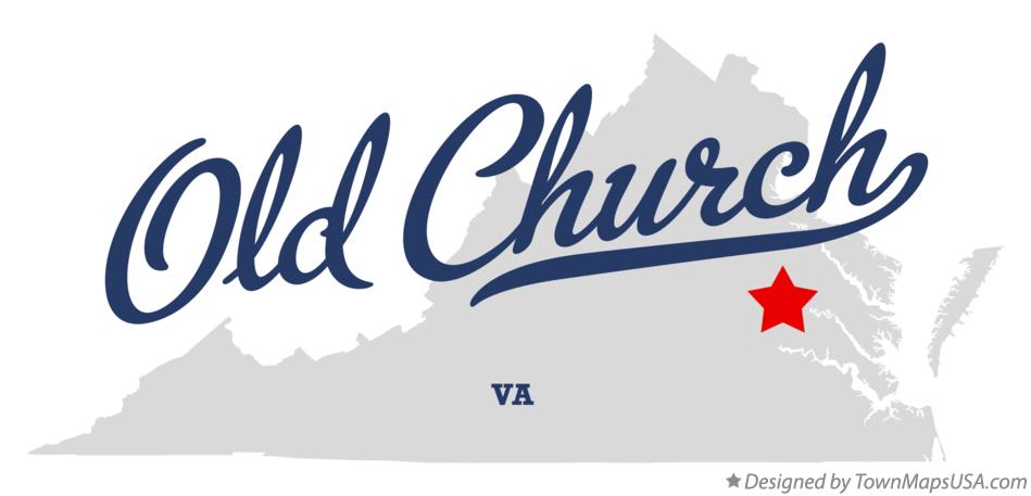 Map of Old Church Virginia VA