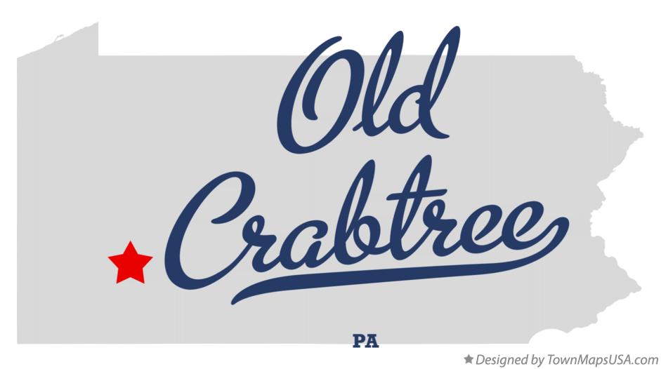 Map of Old Crabtree Pennsylvania PA